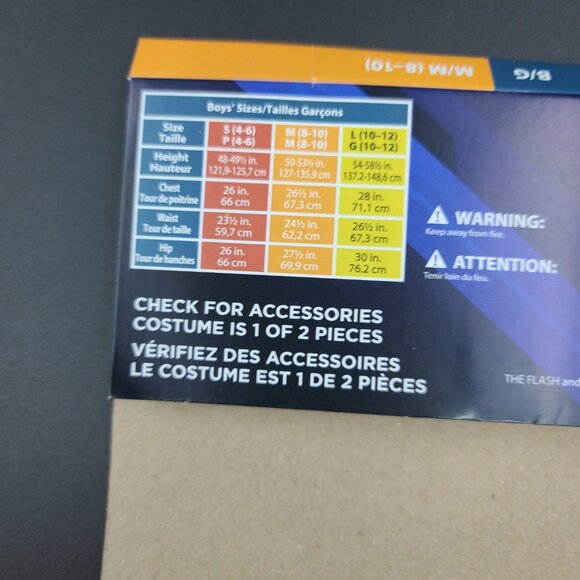 Flash Costume for Kids Hero Boys Dress Up Costume , 8-9, N w/defect - Picture 4 of 16